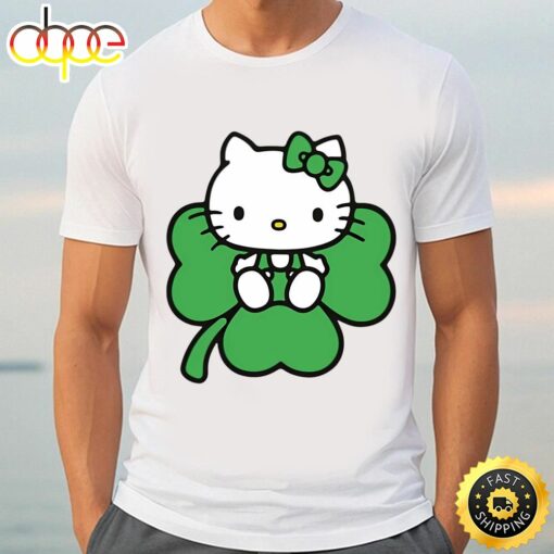 Hello Kitty Saint St Patrick, Lucky Hello Cat Shirt