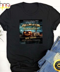 Helloween Hammer Fall Madrid,Barcelona Tour 2023 Black T-Shirt
