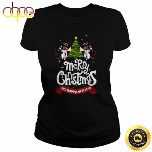 Helluva Boss Merry Christmas And Happy New Year Unisex Basic T-shirt