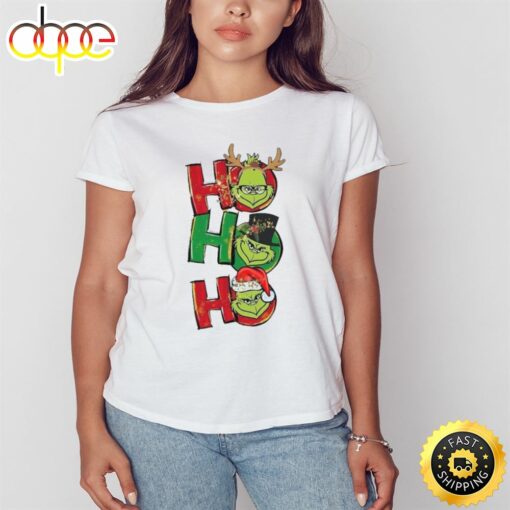 Hohoho Handrawing Green Grinch Shirt