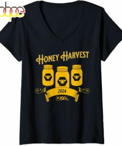 Honey Harvest 2024 Beekeeper Apiculture V-Neck T-Shirt