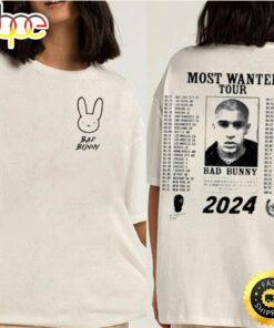 Hot New Bad Bunny Most Wanted Tour 2024 T-Shirt