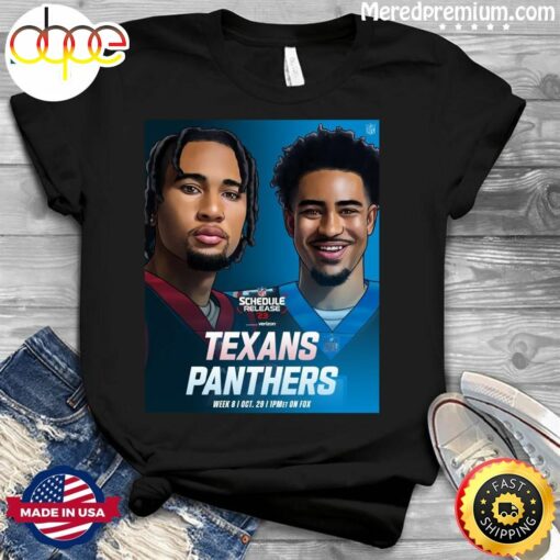 Houston Texas Vs Carolina Panthers 2023 Nfl Schedule Release Shirt