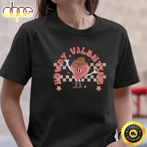 Howdy Valentine Retro Western Valentine’s Day 2023 T-Shirt