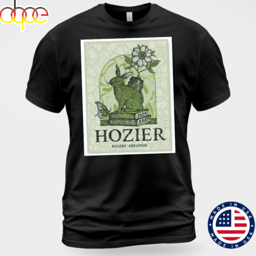 Hozier Rogers April 26, 2024 Black T-shirt