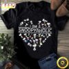 I Am A Snoopy Aholic Heart Black T Shirt