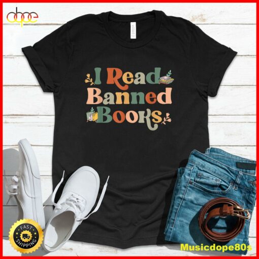 I Read Banned Books Week Librarian Freadom Reader Nerd Men T-Shirt