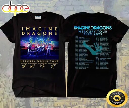 Imagine Dragons Mercury Tour 2023 Dates T Shirt