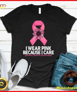 In October We Wear Pink Sunflower Breast Cancer Awareness T-Shirt