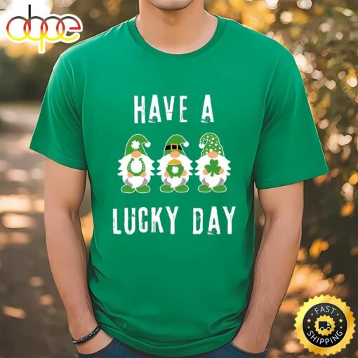 Irish Gnomes Have A Lucky Day St Patricks Day T-shirt