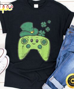 Irish Video Game Controller St Patrick Day Gamer Boys Girls T-Shirt