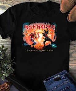 Iron Maiden Legacy Of The Beast 2022 Tour Black Tshirt