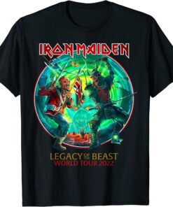 Iron Maiden Legacy of the Beast World Tour 2022  Black Unisex T-Shirt