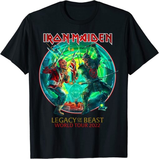 Iron Maiden Legacy of the Beast World Tour 2022  Black Unisex T-Shirt