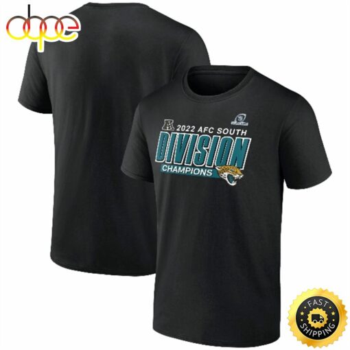 Jacksonville Jaguars Fanatics Branded 2022 AFC South Division Champions Divide &amp Conquer Black T-shirt