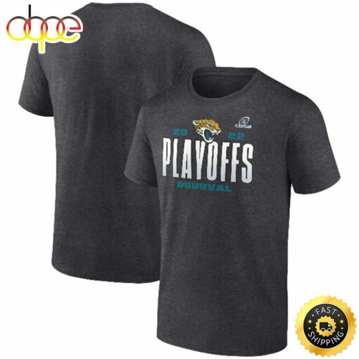 Jacksonville Jaguars Fanatics Branded 2022 NFL Playoffs Our Time Charcoal T-shirt