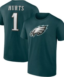 Jalen Hurts Philadelphia Eagles Fanatics Branded Player Icon Midnight Green T-shirt