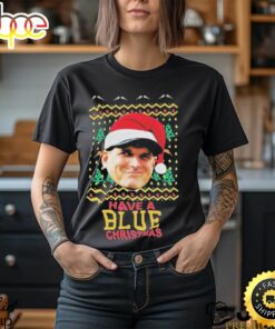Jim Harbaugh Michigan Wolverines Have A Blue Christmas Ugly Sweater Shirt