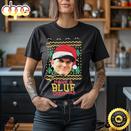 Jim Harbaugh Michigan Wolverines Have A Blue Christmas Ugly Sweater Shirt