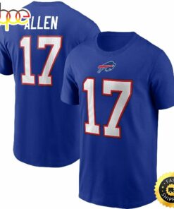 Josh Allen Buffalo Bills Name &amp Number Royal T-shirt