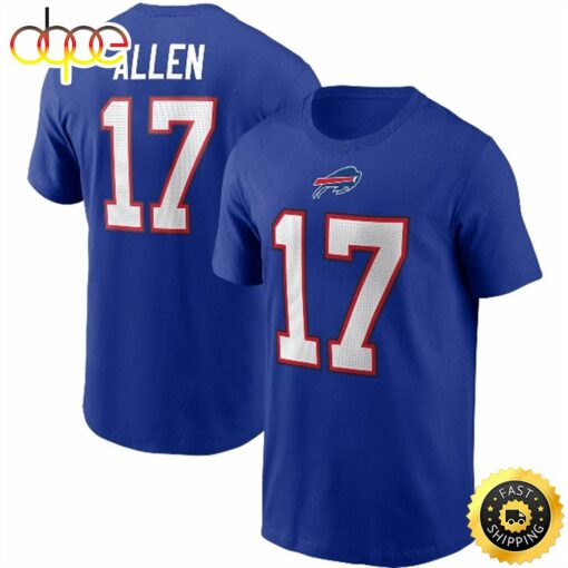 Josh Allen Buffalo Bills Name &amp Number Royal T-shirt