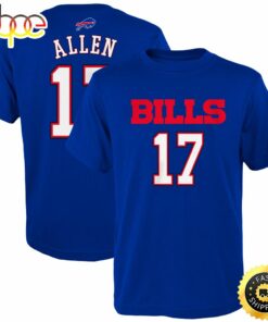 Josh Allen Buffalo Bills Youth Mainliner Player Name &amp Number Royal T-shirt