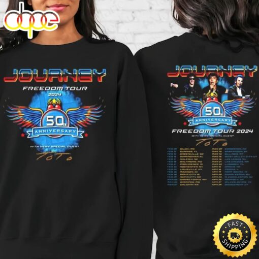 Journey 2024 Tour Freedom T-Shirt Toto Concert