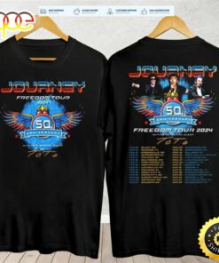 Journey 2024 Tour Freedom T-Shirt Toto Concert Gift Shirt Fans Music Band