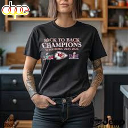 Kansas City Chiefs Back To Back Champions Super Bowl 2023 2024 Shirt