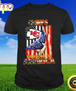 Kansas City Chiefs Backbone Of America Flag Nfl Football 2023 T-shirt