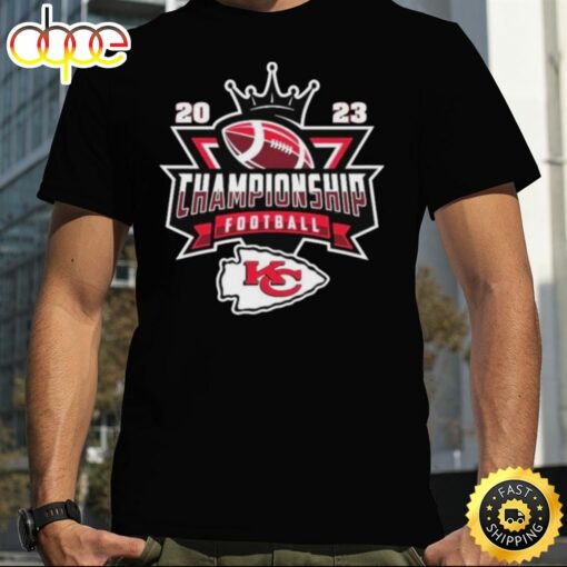 Kansas City Chiefs Football Nfl 2023 Championship Crown Logo Shirt