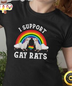 LGBT Rainbow I Support Gay Rats LGBTQ Community Pride Month Valentines Day T-shirt