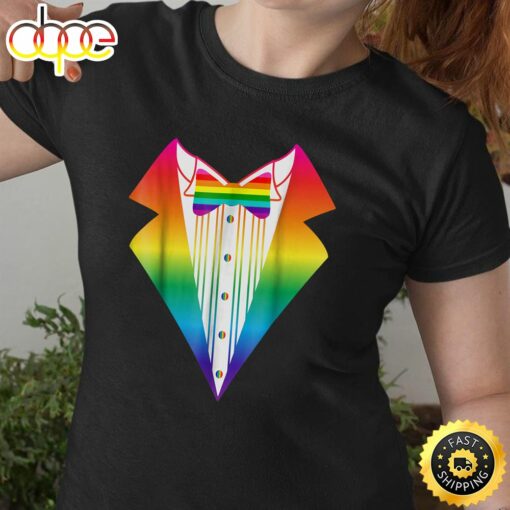 LGBT TuxedoRainbow LGBTQI Tux Pride Valentines Day T-shirt