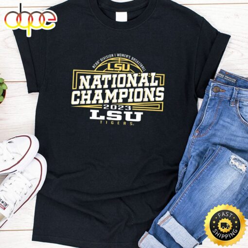 LSU Tigers National Champs 2023  Basketball Victory T-Shirt