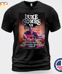 LUKE COMBS UK Getting Old 2024 World Tour Black T-shirt Unisex