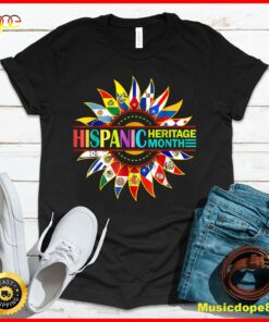 Latino Countries Flag Kids Women Men Hispanic Heritage Month T-Shirt
