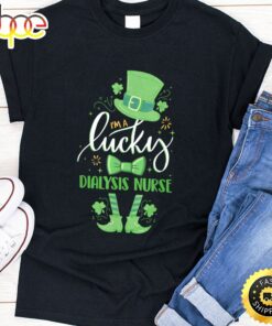 Leprechaun I’m A Lucky Dialysis Nurse St Patrick Day Gifts T-Shirt