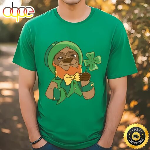 Leprechaun Sloth Cute St Patrick’s Day Animal Graphic Shirt