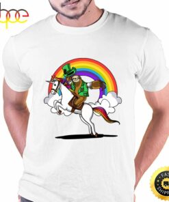 Leprechaun Sloth Riding Unicorn St Patricks Day Irish T-Shirt