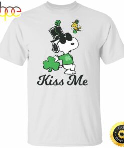 Leprechaun Woodstock Kiss Me Snoopy Happy St. Patrick’s Day Shirt