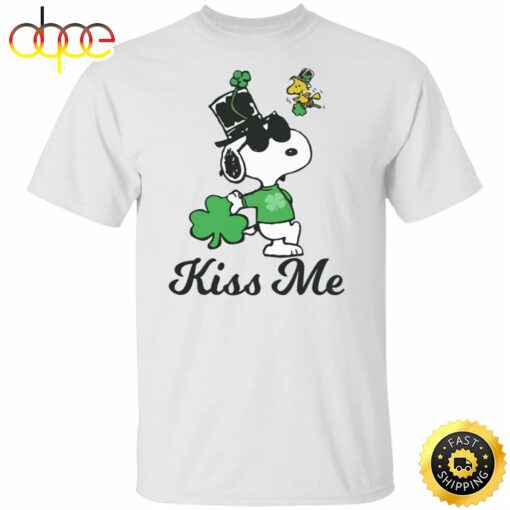 Leprechaun Woodstock Kiss Me Snoopy Happy St. Patrick’s Day Shirt