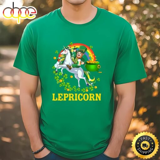 Lepricorn Leprechaun Unicorn T shirt St Patricks Day Girls T-Shirt