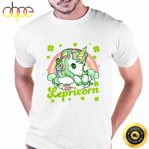 Lepricorn Rainbow St Patricks Day Unicorn Teacher T-Shirt