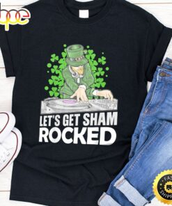 Let’s Get Sham Rocked Three Leaf Clover Dj St. Patrick Day T-Shirt