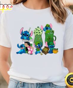 Lilo And Stitch St. Patrick’s Day Coffee Latte Shirt