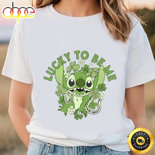 Lilo And Stitch St. Patrick’s Day Stitch Irish Shamrock Clover T-shirt