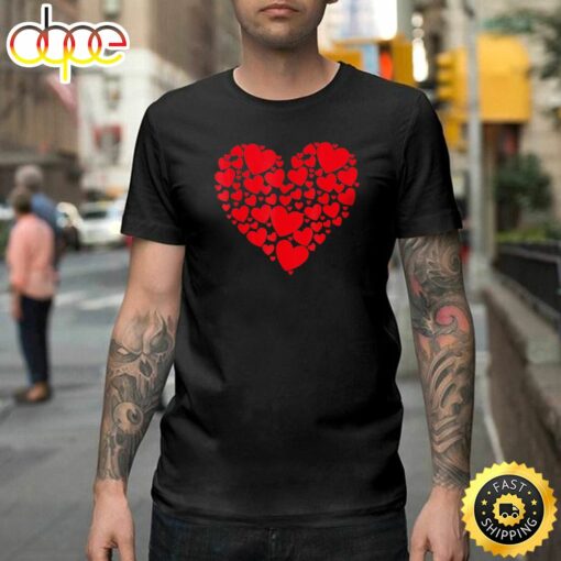 Lots Of Hearts Valentines Day T Shirt – Heart Happy Valentines Day Unisex T-shirt