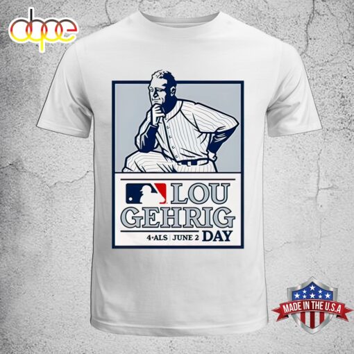 Lou Gehrig Day 4als June 2 Day MLB Logo Unisex T-Shirt