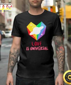 Love Is Universal Valentine Lgbtq+ Rainbow Heart Happy Valentines Day Unisex T-shirt