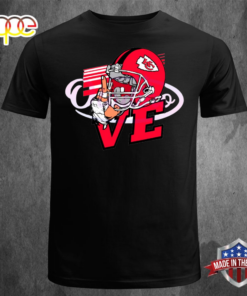 Love Kansas City Chiefs Helmet Unisex Black T-shirt